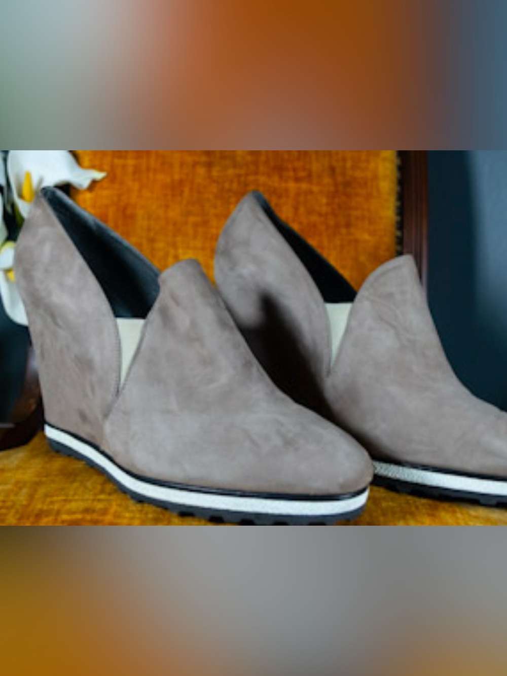 SIZE 12 Stuart Weitzman Suede Pointed Slip-On Mules